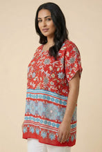 Load image into Gallery viewer, Dolman Sleeve Border Print Top