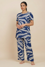 Load image into Gallery viewer, Tropical Fern-Pattern Modest Loungewear Set (4 Color Options)