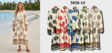 Load image into Gallery viewer, Belted Floral Print Shirt Midi Dress (3 Print Patterns &amp; Multi-Color Options)