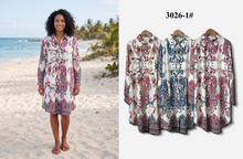 Load image into Gallery viewer, Oversized Abstract Floral Shirt Midi Dress (Multi-Color Options)
