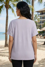 Load image into Gallery viewer, The Delicate Rhinestone Vertical Stripe Crew Neck Tee (Multi-Color Options)