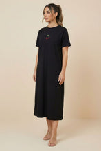 Load image into Gallery viewer, Embroidered Detail Short-Sleeve T-Shirt Dress (Multiple Styles Available)