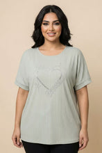 Load image into Gallery viewer, The Rhinestone Embellished Ribbed Dolman Tee (Multi-Color Options)