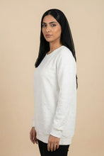 Load image into Gallery viewer, Heart-Embossed Textured Crew Neck Sweatshirt