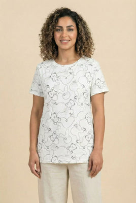 The Playful Bear & Bunny Allover Print Tee