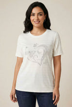 Load image into Gallery viewer, Textured Heart &amp; Butterfly Rhinestone Tee (Multiple Color Options)