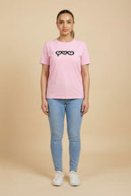 Load image into Gallery viewer, Pink Heart-Embroidered Short-Sleeve Tee