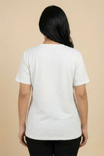 Load image into Gallery viewer, Rhinestone Embellished Textured Short-Sleeve Tee