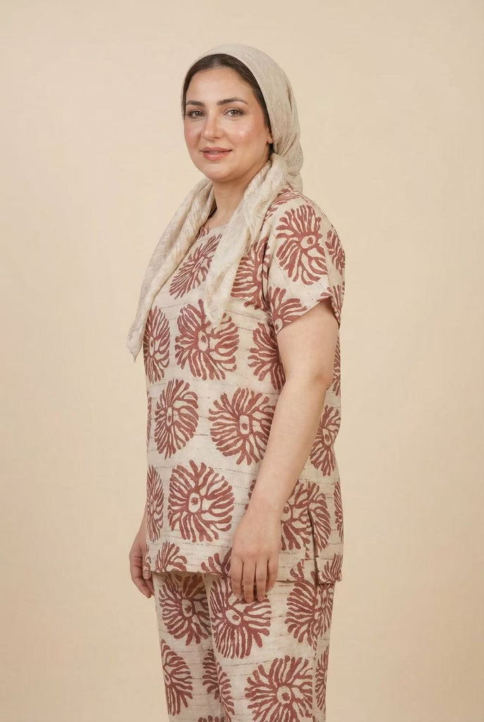 Floral Print Modest Loungewear Set (Multiple Pattern Options)