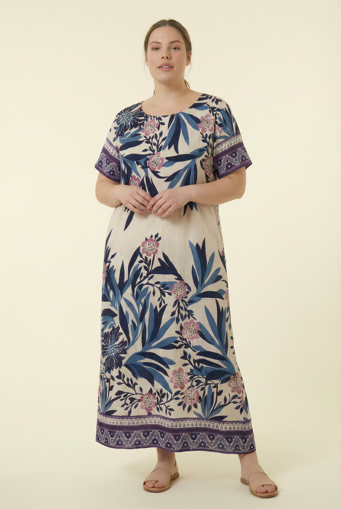 Tropical Botanical Maxi Dress (2 Color Options)