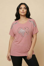 Load image into Gallery viewer, The Rhinestone-Embellished Striped Dolman Tee (Multi-Color Options)