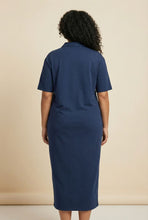 Load image into Gallery viewer, Half-Zip Polo Neck Midi Dress (Multiple Colors Available)