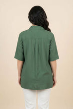 Load image into Gallery viewer, Linen-Blend Polo Shirt (Multiple Colors Available)