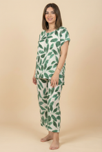 Load image into Gallery viewer, Watercolor Leaf-Pattern Modest Loungewear Set (4 Color Options)