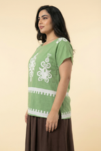 Load image into Gallery viewer, Embroidered Folk-Pattern Blouse (4 Color Options)