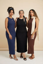Load image into Gallery viewer, Sleeveless Ribbed Midi Dress (Multiple Colors Available)