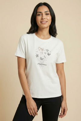 Decorative Graphic Short-Sleeve Tee (Multiple Styles Available)