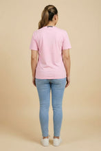 Load image into Gallery viewer, Pink Heart-Embroidered Short-Sleeve Tee