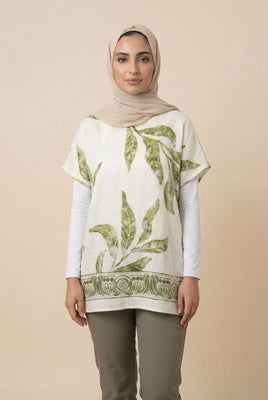 Botanical Print Short-Sleeve Top (Multiple Prints & Colors Available)