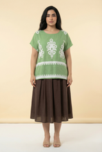 Load image into Gallery viewer, Embroidered Folk-Pattern Blouse (4 Color Options)