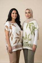 Load image into Gallery viewer, Botanical Print Short-Sleeve Top (Multiple Prints &amp; Colors Available)