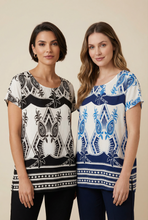 Load image into Gallery viewer, Bohemian Tribal-Print Tunic Blouse (4 Color Options)