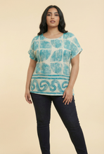 Load image into Gallery viewer, Marina Scallop Print Blouse (4 Color Options)