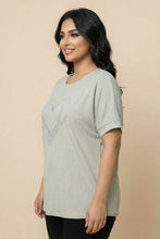 Load image into Gallery viewer, The Rhinestone Embellished Ribbed Dolman Tee (Multi-Color Options)
