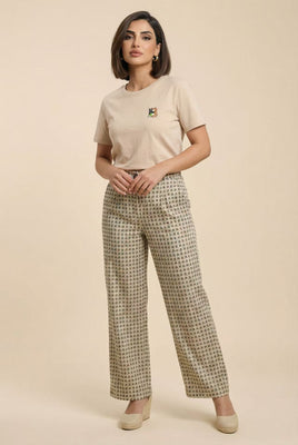 Floral-Embroidered Short-Sleeve Tee