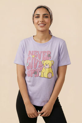 Curved Hem Cartoon Print Short-Sleeve Tee (Multiple Styles Available)