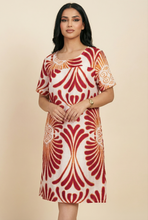 Load image into Gallery viewer, Art Deco Motif Loose-Fit Midi Dress (4 Color Options)
