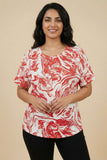 Marble Swirl Print Short-Sleeve Tee