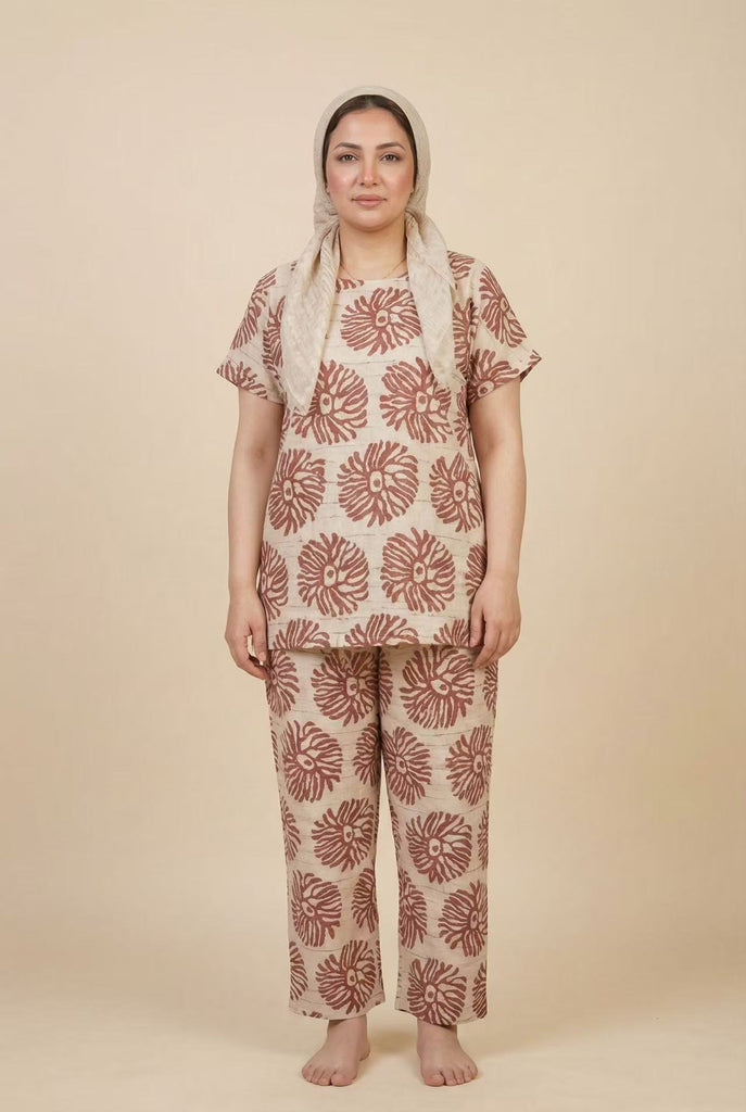 Floral Print Modest Loungewear Set (Multiple Pattern Options)