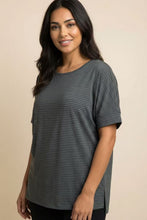 Load image into Gallery viewer, The Tonal Stripe Easy-Fit Crew Neck Tee (Multi-Color Options)