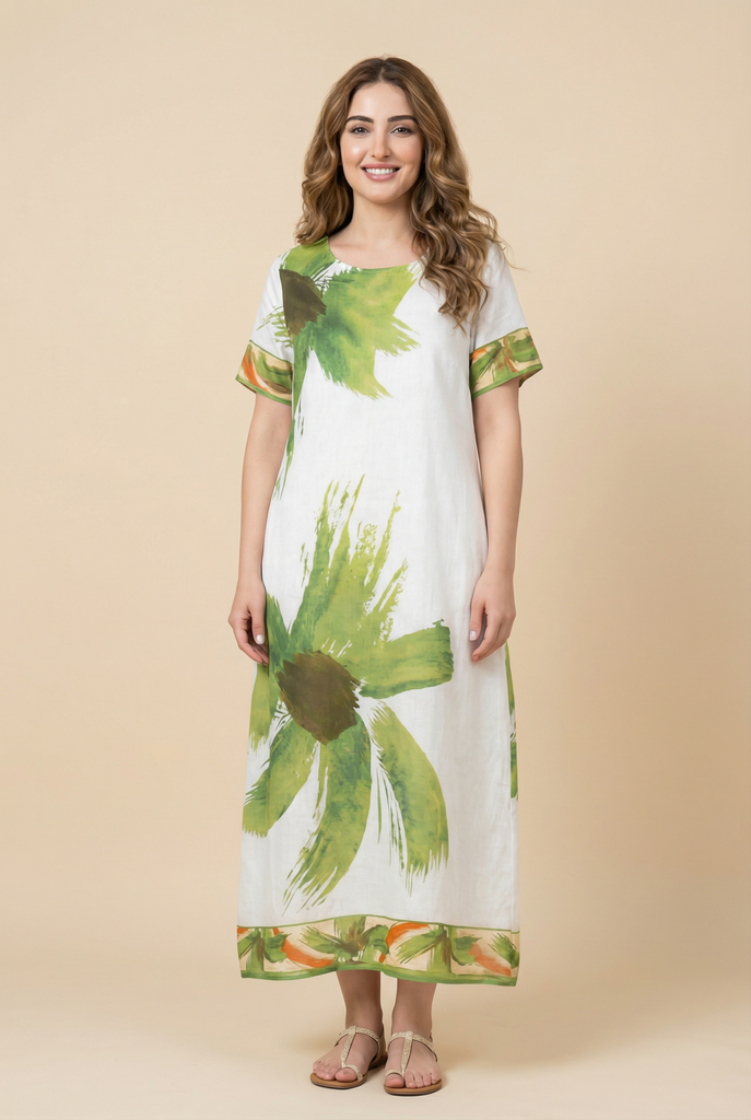 Brushstroke Floral Maxi Dress (3 Color Variants)