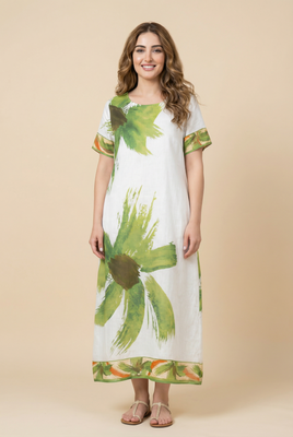 Brushstroke Floral Maxi Dress (3 Color Variants)