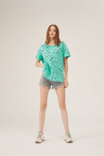 Load image into Gallery viewer, Mint Green Teddy Bear Print Oversized T-Shirt
