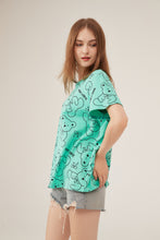 Load image into Gallery viewer, Mint Green Teddy Bear Print Oversized T-Shirt