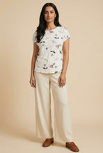 Load image into Gallery viewer, Watercolor Floral Print Cap-Sleeve Tee