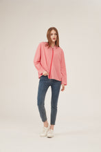 Load image into Gallery viewer, Red &amp; White Stripe Zip-Up Hooded Jacket