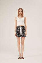 Load image into Gallery viewer, Black Heart-Print Drawstring Lounge Shorts