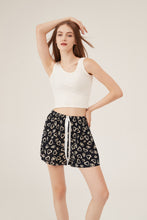 Load image into Gallery viewer, Black Heart-Print Drawstring Lounge Shorts