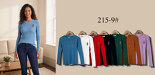 Load image into Gallery viewer, Crew Neck Ribbed Knit Top with Embroidered Motif (Multi-Color &amp; Multi-Pattern Options)