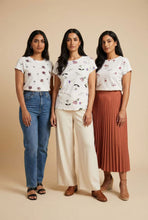 Load image into Gallery viewer, Watercolor Floral Print Cap-Sleeve Tee