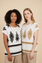 Load image into Gallery viewer, Ethnic Motif Embroidered Blouse (4 Color Options)