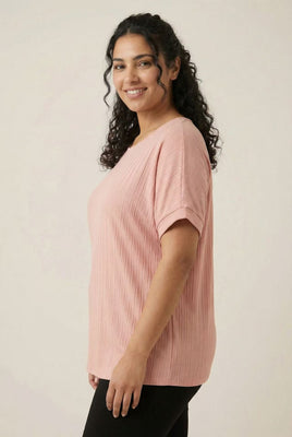The Easy-Fit Vertical Ribbed Crew Neck Tee (Multi-Color Options)