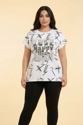 Optimist Graffiti Oversized Blouse (2 Color Options)