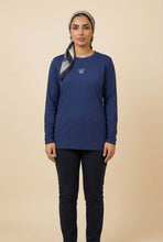 Load image into Gallery viewer, Side Split Embroidered Long-Sleeve Top (Multiple Colors Available)