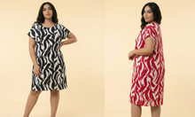 Load image into Gallery viewer, Brushstroke-Pattern Loose-Fit Midi Dress (2 Color Options)