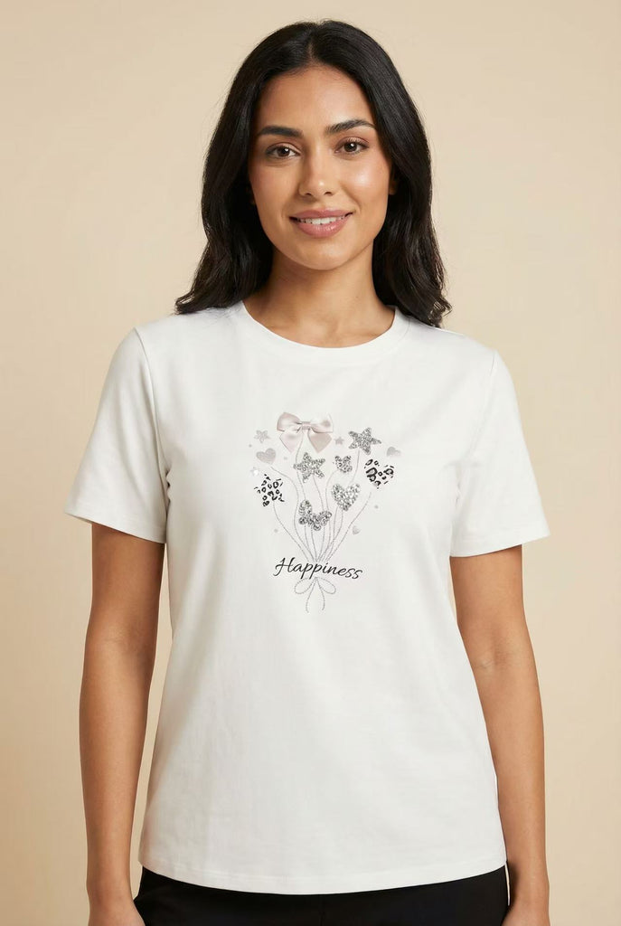 Decorative Graphic Short-Sleeve Tee (Multiple Styles Available)